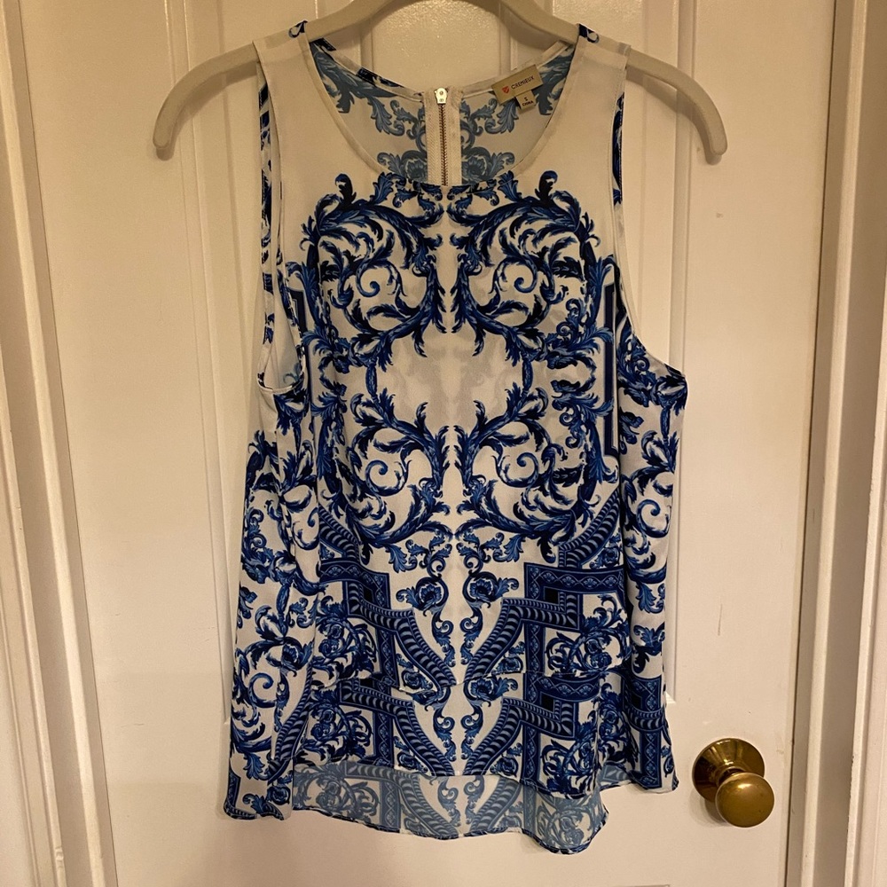 Sleeveless Cremieux top